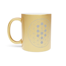 Load image into Gallery viewer, Sitara&#39;s Choice | Crystalline Metallic Mug from the Exclusive Monad Series (Silver\Gold)
