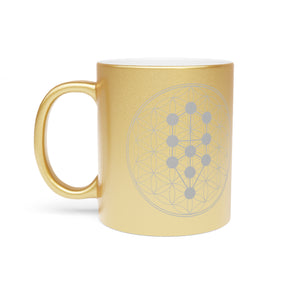 Sitara's Choice | Crystalline Metallic Mug from the Exclusive Monad Series (Silver\Gold)