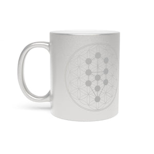 Sitara's Choice | Crystalline Metallic Mug from the Exclusive Monad Series (Silver\Gold)